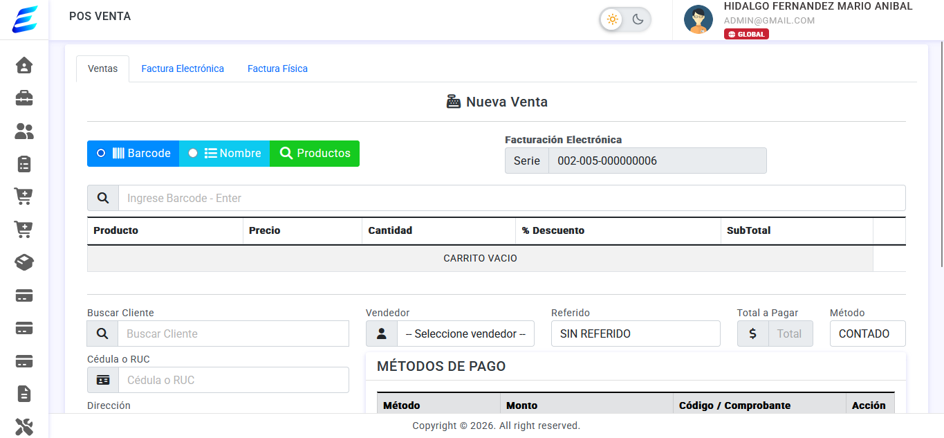 Módulo de ventas de EdeFactu